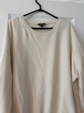 Buffalo David Bitton Off-White/Cream Lightweight Crewneck